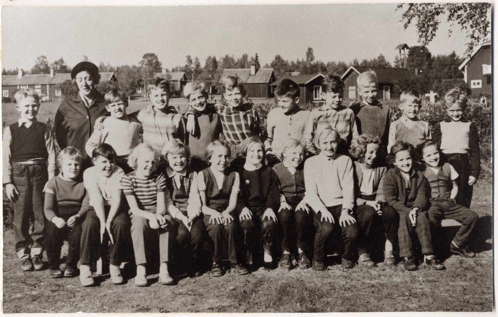 Skolklass i Olofsfors klass 3 1956